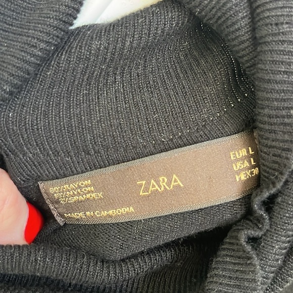 Zara black turtle neck sweater - Picture 3 of 6